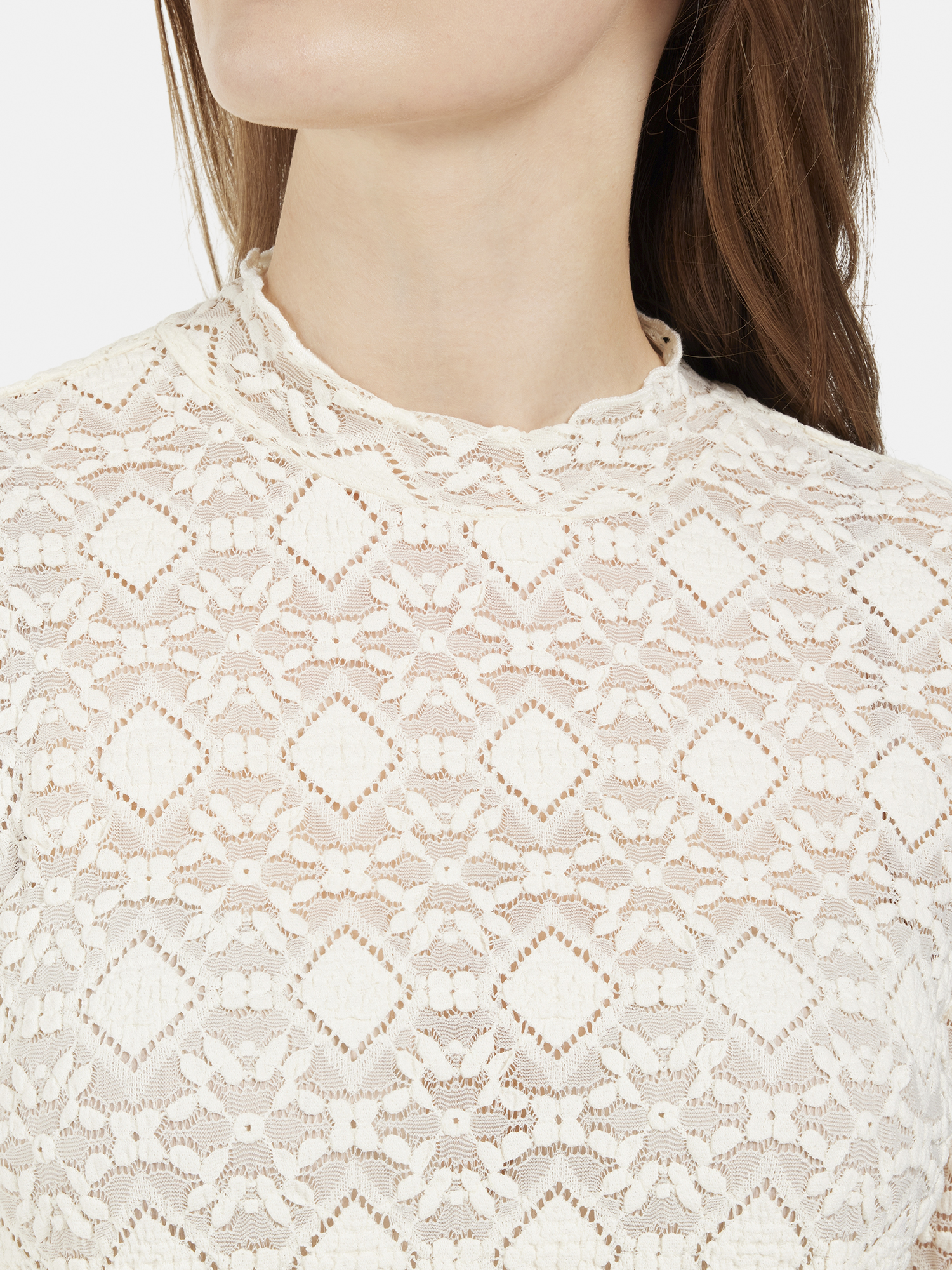 Lace T-Shirt - Off White - Signature - 6