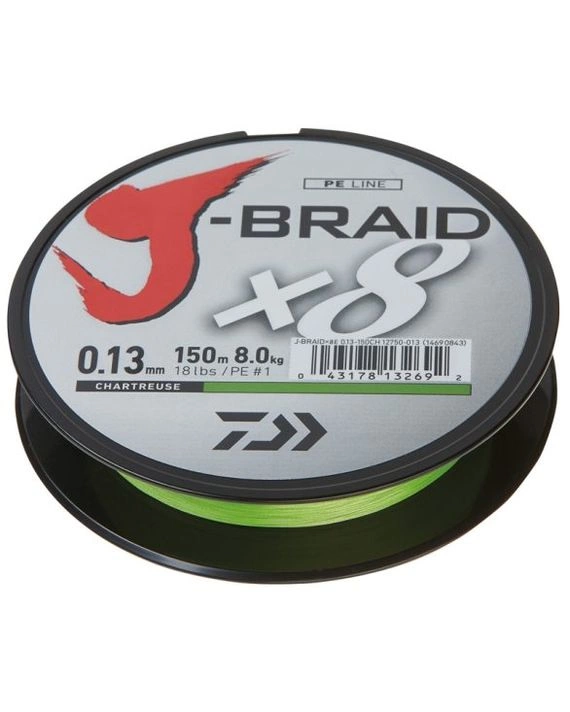 Daiwa J-Braid X8 150m chartreuse