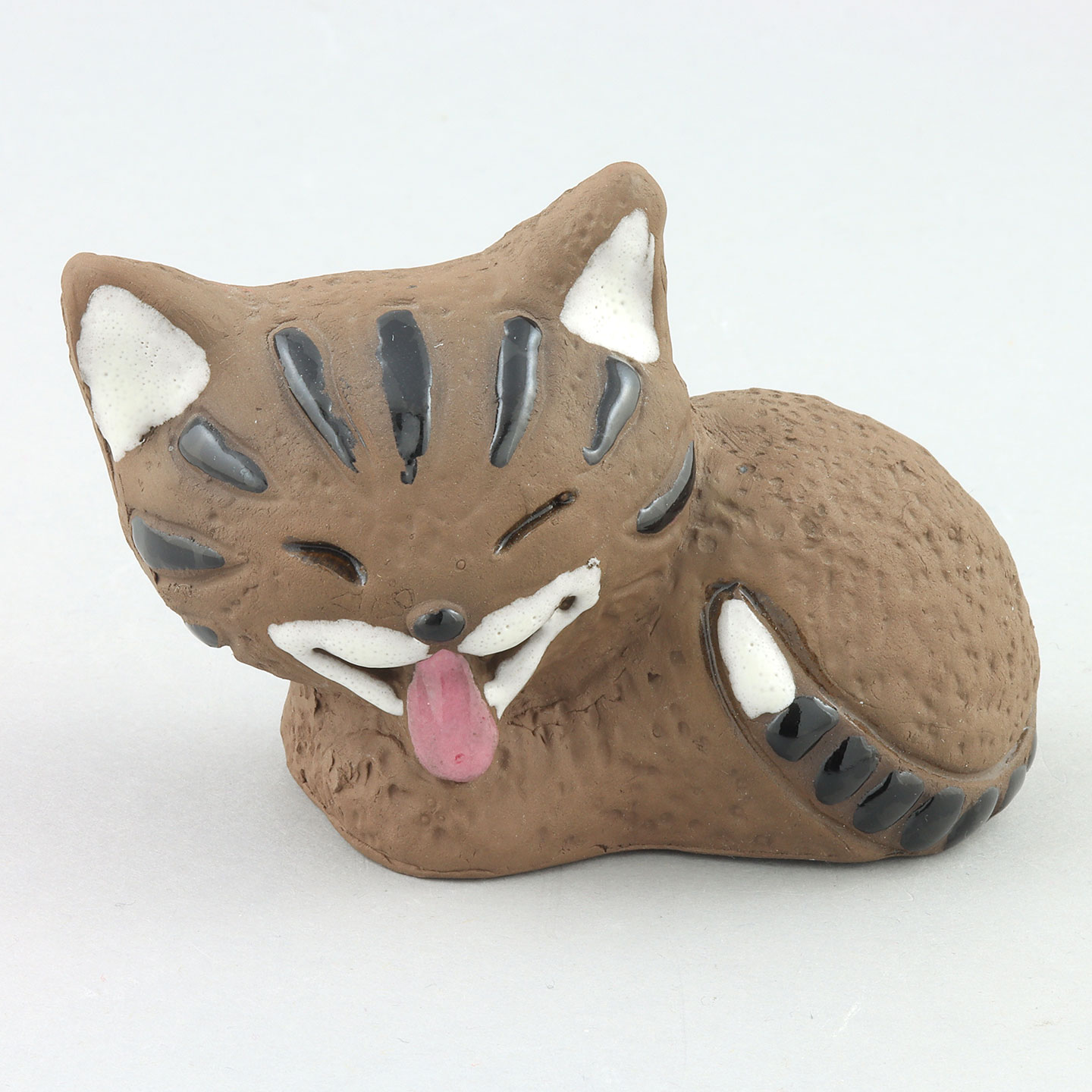 Tore Borg (1960s) Huddling Joyous Cat 11 cm