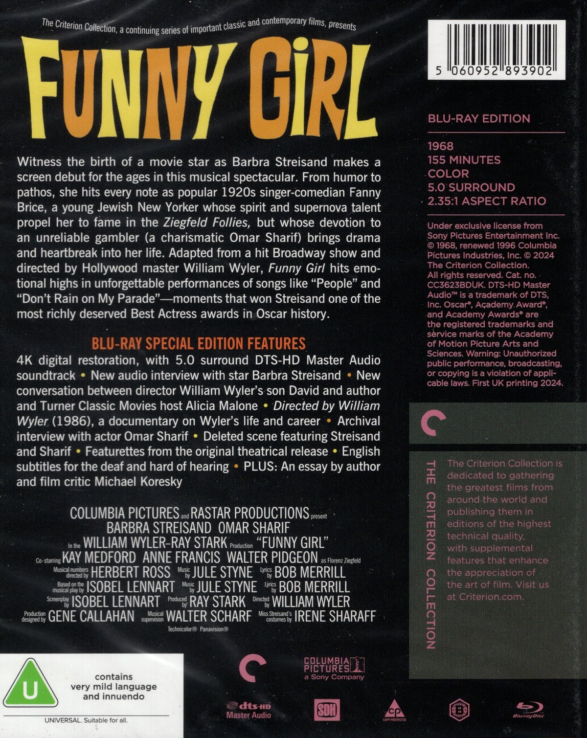 Funny Girl (Criterion Collection) (ej svensk text) (Blu-ray) - 2