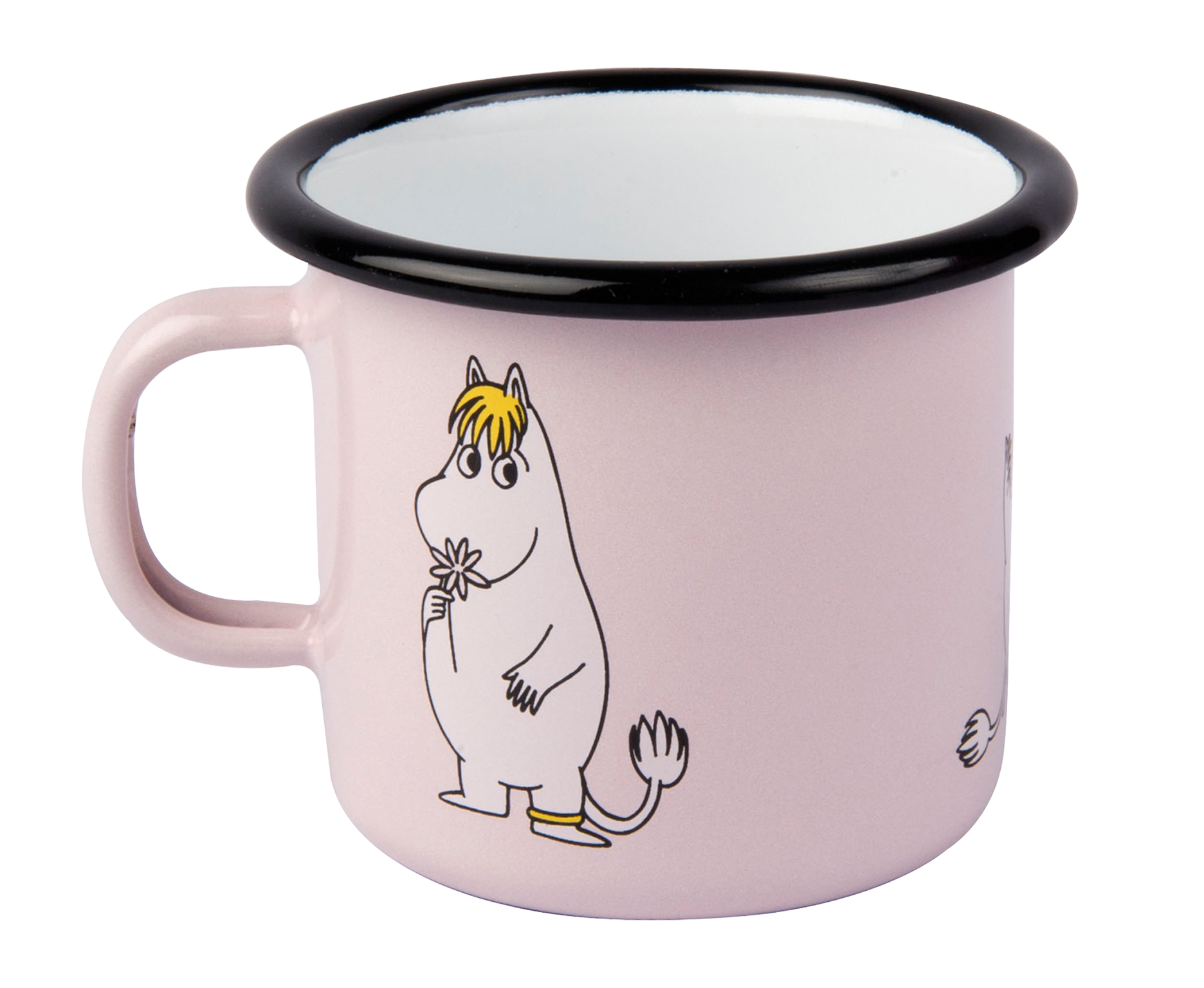 Ljusrosa emaljmugg med Snorkfröken motiv