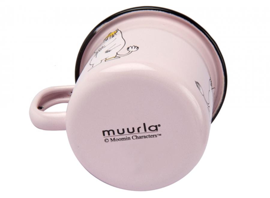 Ljusrosa emaljmugg med Snorkfröken motiv