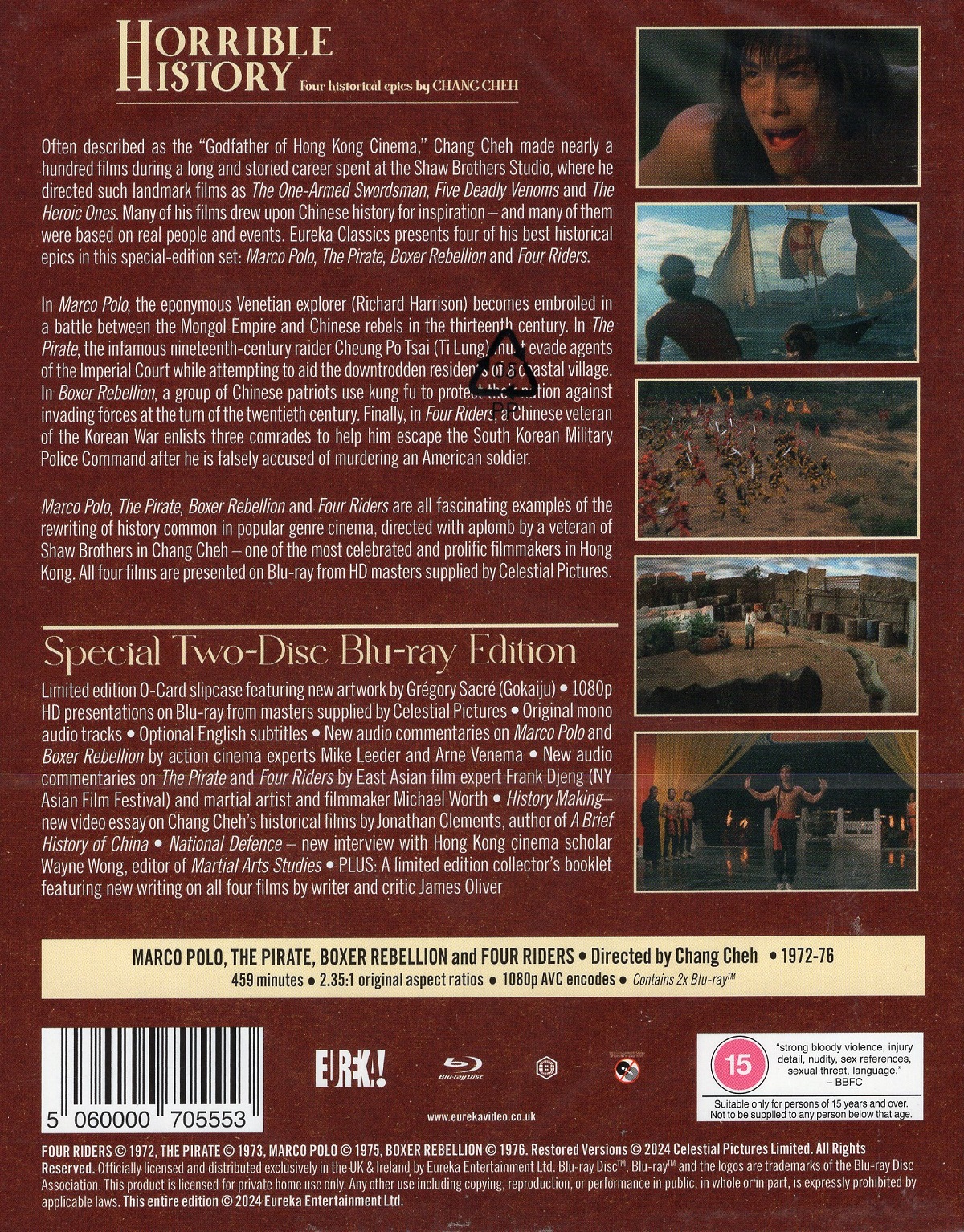 Horrible History: Four Historical Epics By Chang Cheh (Limited Edition) (ej svensk text) (Blu-Ray) - 2