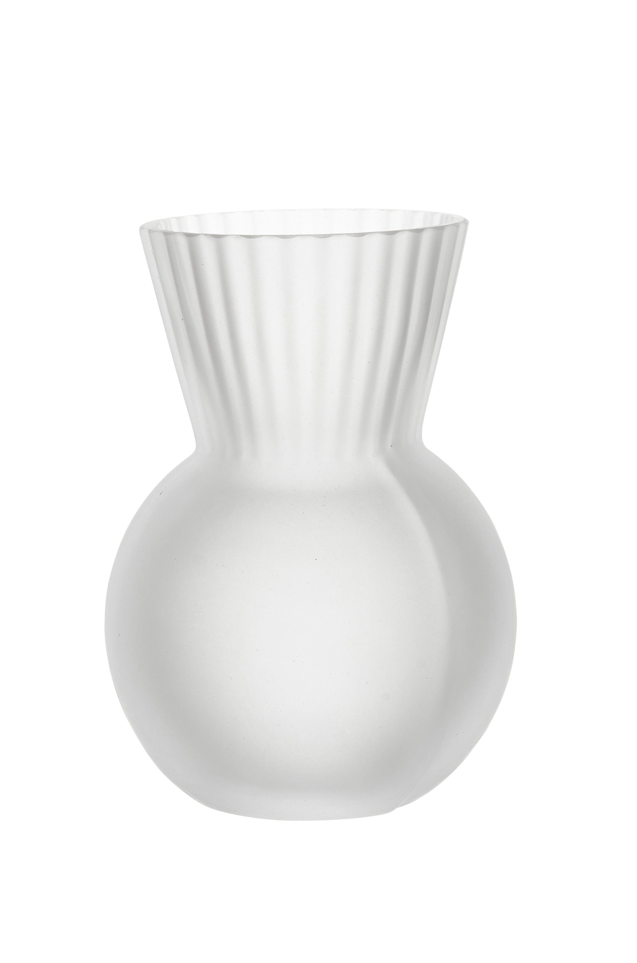 Hyacinth vase - Onion vase - Glass vase - Frost - 9x14 cm - Round - 3