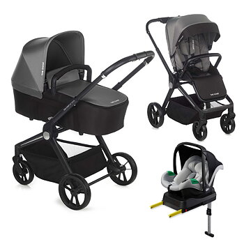 Barnvagnspaket 4i1 BeCool Stratos inkl. babyskydd Mink Pro + Isofix bas Mink FX