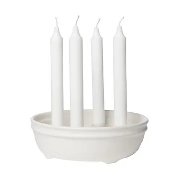 Adventsljusstake Glaserad Naturvit - Ernst - 2