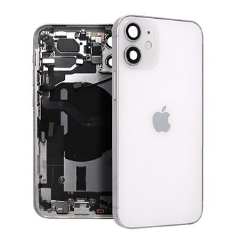 iPhone 12 Mini Baksida Komplett med Ram Original - Vit