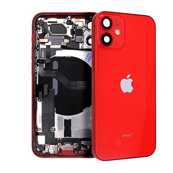 iPhone 12 Mini Baksida med Komplett Ram Original - Röd
