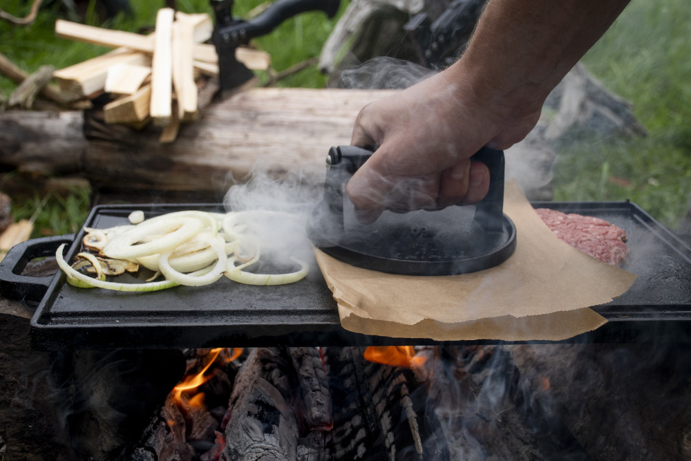 Grillplatta/Stekbord för grill/eld/spis - 7