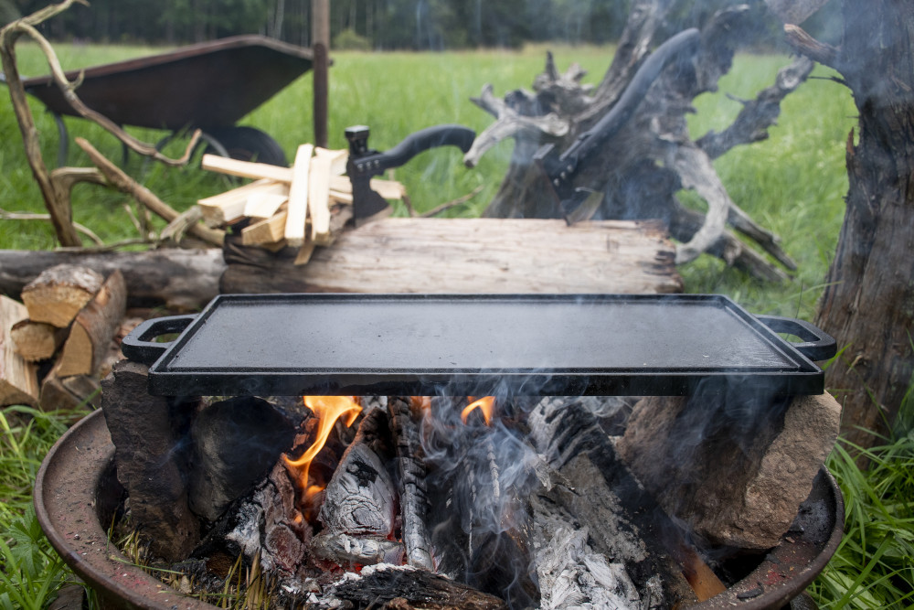 Grillplatta/Stekbord för grill/eld/spis - 3