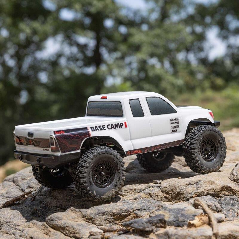Axial 1/24 SCX24 Base Camp 4WD Rock Crawler Brshed RTR with Bttry & Chrgr, White