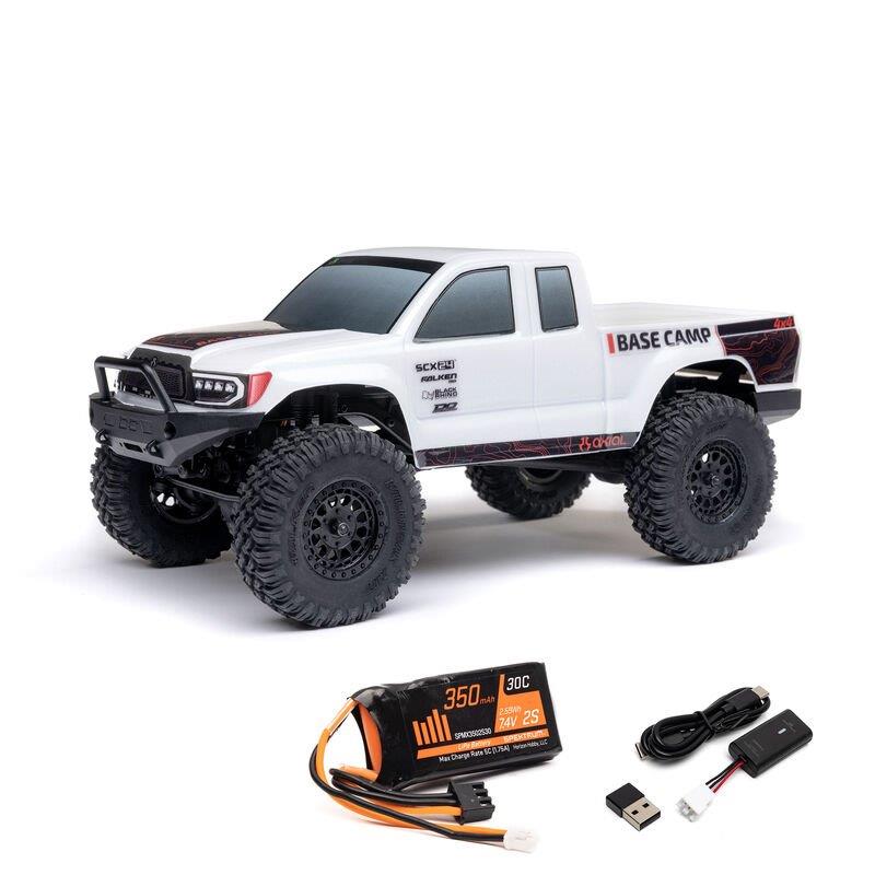 Axial 1/24 SCX24 Base Camp 4WD Rock Crawler Brshed RTR with Bttry & Chrgr, White - 2
