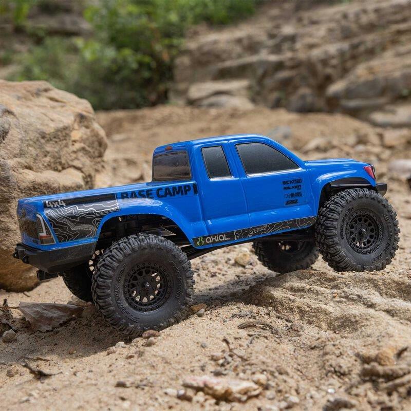 Axial 1/24 SCX24 Base Camp 4WD Rock Crawler Brshed RTR with Bttry & Chrgr, Blue - 4