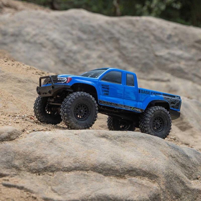 Axial 1/24 SCX24 Base Camp 4WD Rock Crawler Brshed RTR with Bttry & Chrgr, Blue