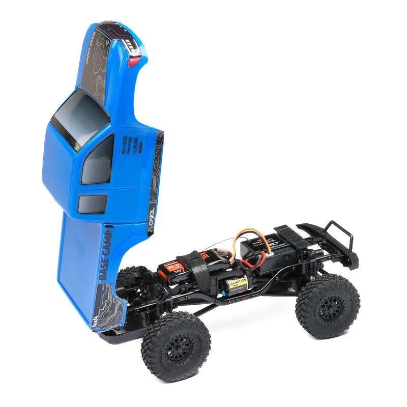 Axial 1/24 SCX24 Base Camp 4WD Rock Crawler Brshed RTR with Bttry & Chrgr, Blue - 7