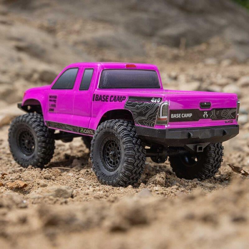 Axial 1/24 SCX24 Base Camp 4WD Rock Crawler Brshed RTR with Bttry & Chrgr, Pink - 5