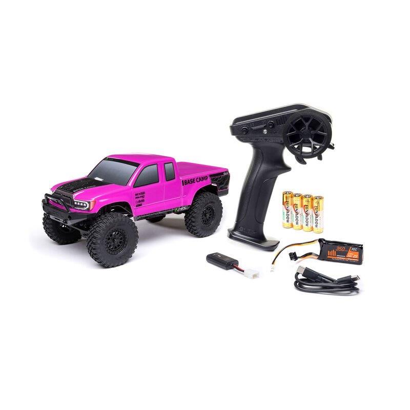 Axial 1/24 SCX24 Base Camp 4WD Rock Crawler Brshed RTR with Bttry & Chrgr, Pink - 22