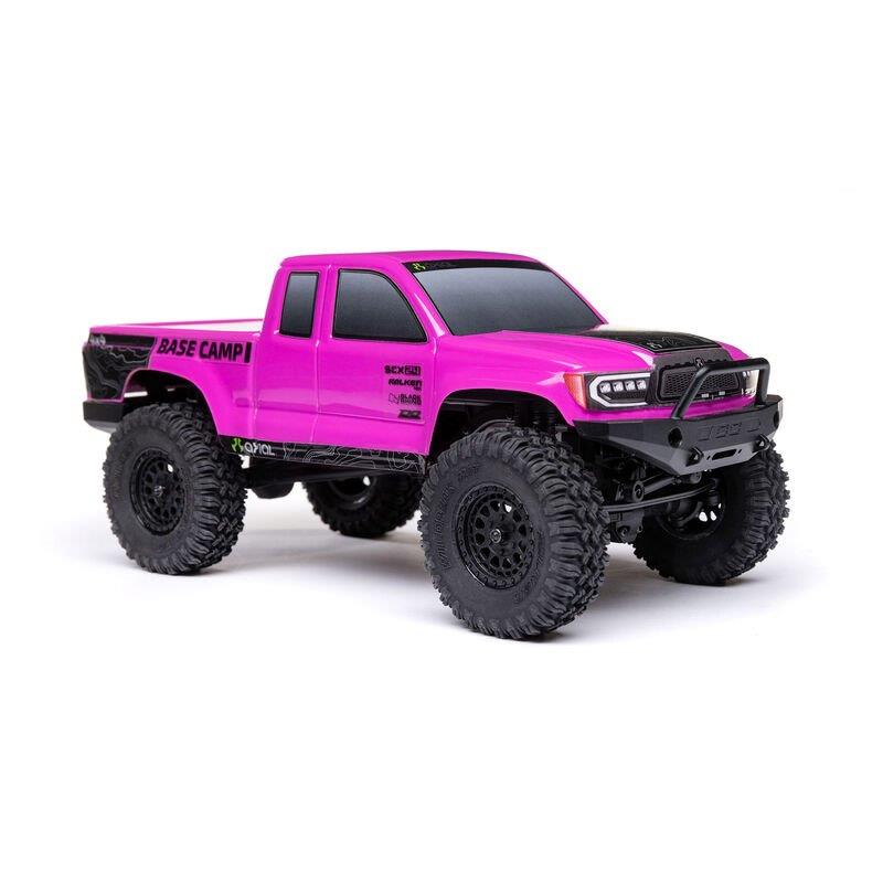Axial 1/24 SCX24 Base Camp 4WD Rock Crawler Brshed RTR with Bttry & Chrgr, Pink - 8