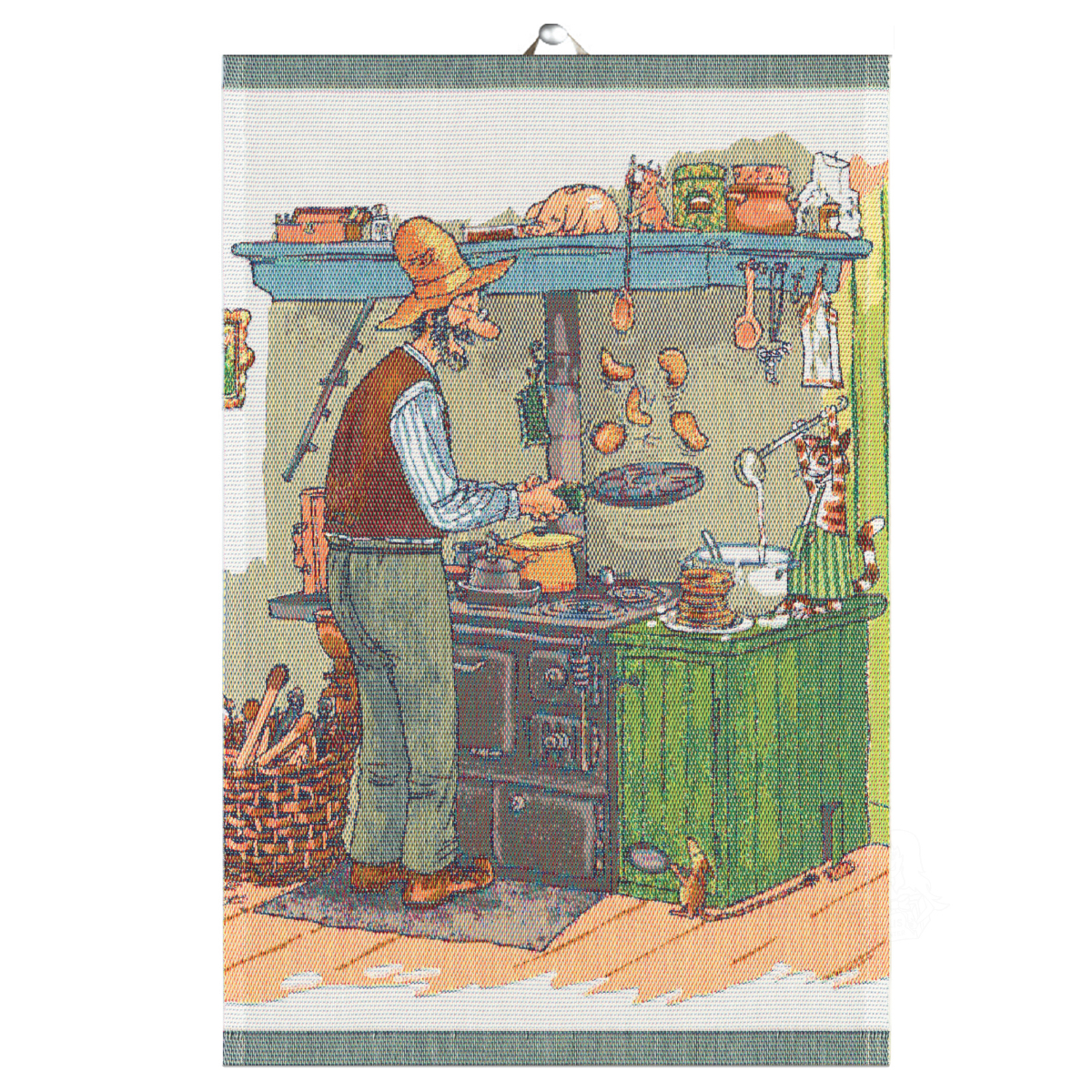 Pettson & Findus Kökshandduk - Pannkakor (Ekelund Linneväveri)