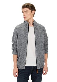 Cardigan med dragkedja, grå från camel active, 