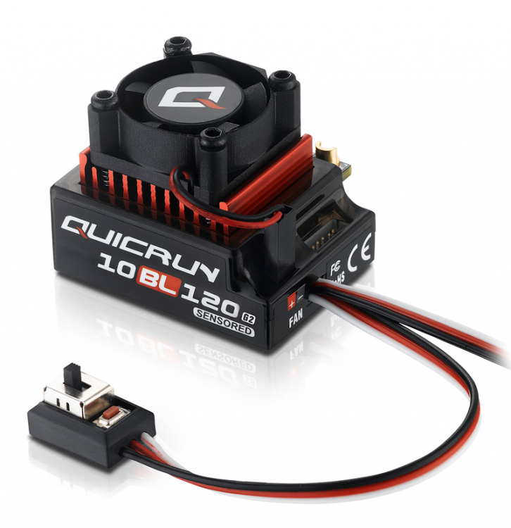 Hobbywing 30125002 Hobbywing 30125002 QuicRun 10BL120 G2 Sensor Fartreglage 2-3S Bil 1/10 - 3