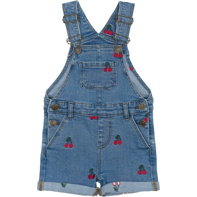 Nayla Short Denim Dungarees Light Blue Denim EMB