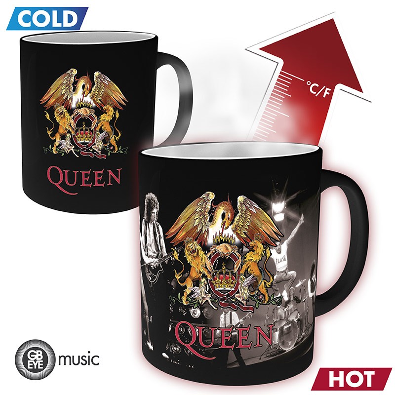Queen Logo Crest Heat Change Mugg