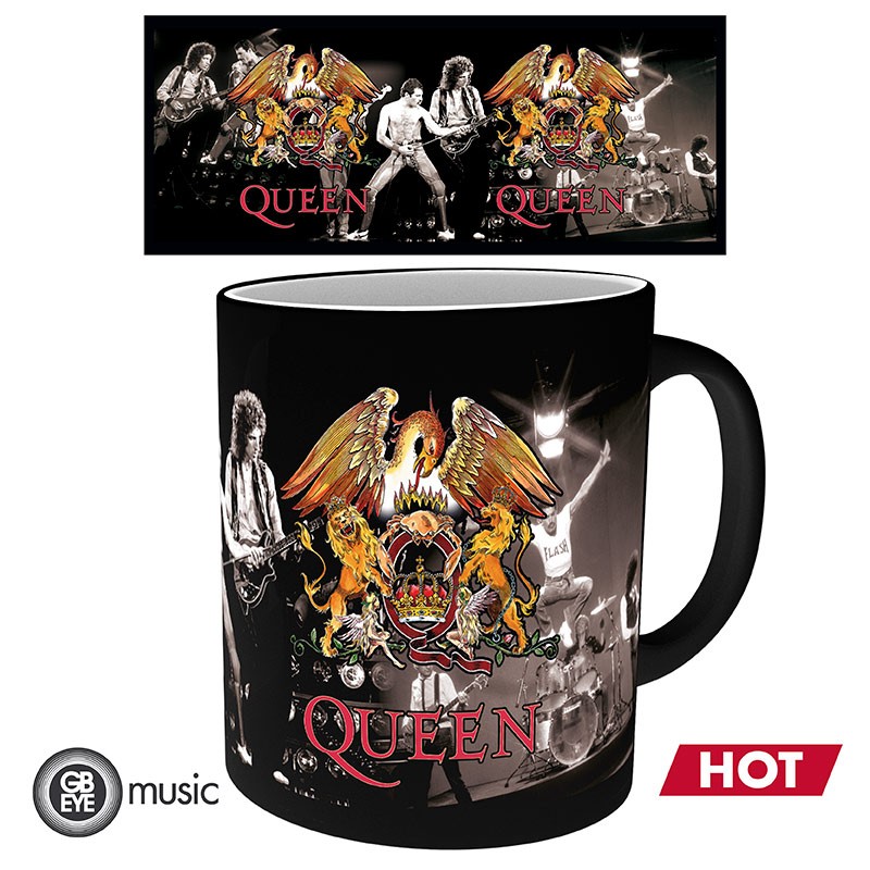 Queen Logo Crest Heat Change Mugg - 2