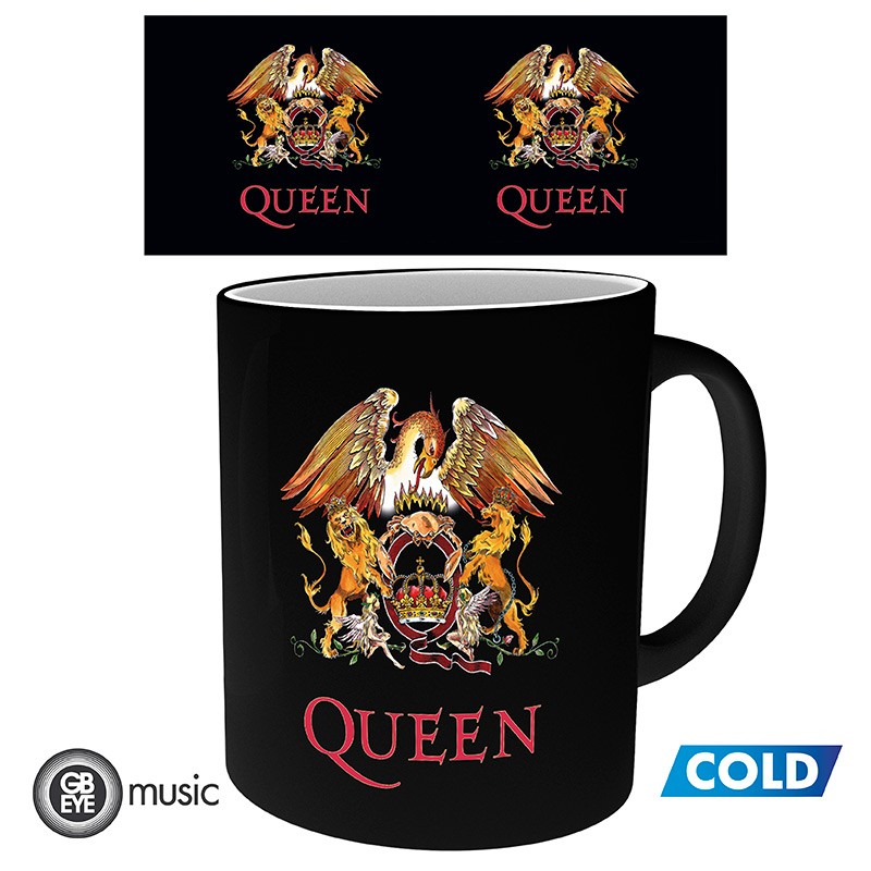 Queen Logo Crest Heat Change Mugg - 3