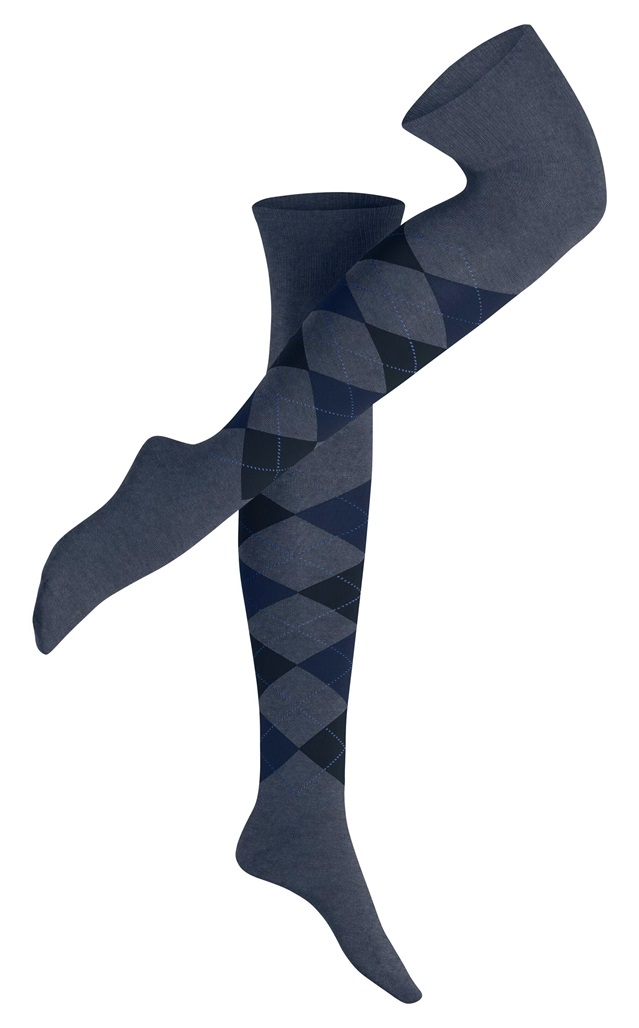 Burlington Argyle Overknee Wool