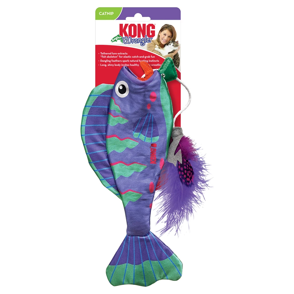 KONG Wrangler Angler Fish Cat Toy - Sold in Assorted Colors