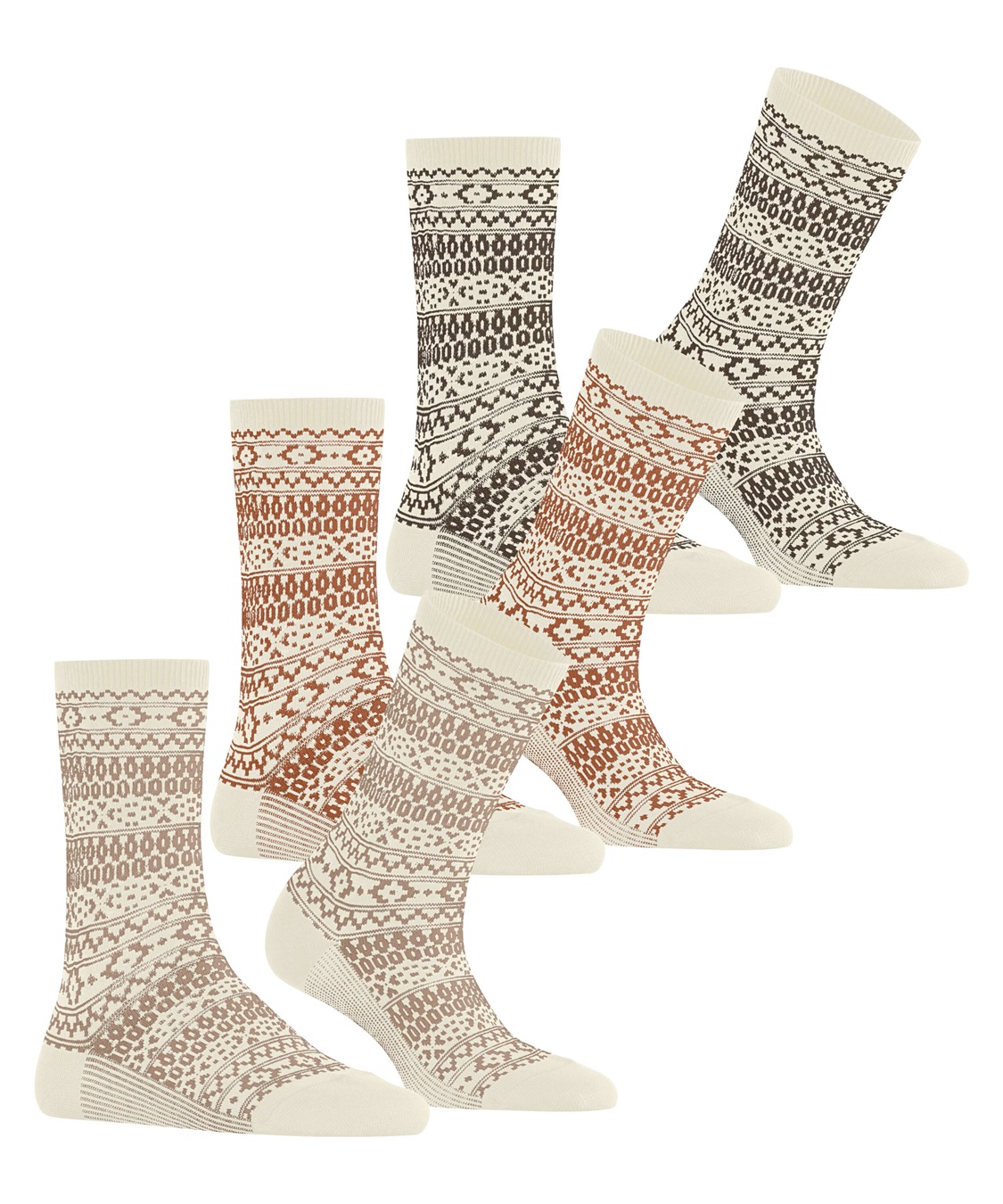 3-Pack Esprit Skandinaviskt samiskt mönster, Dam