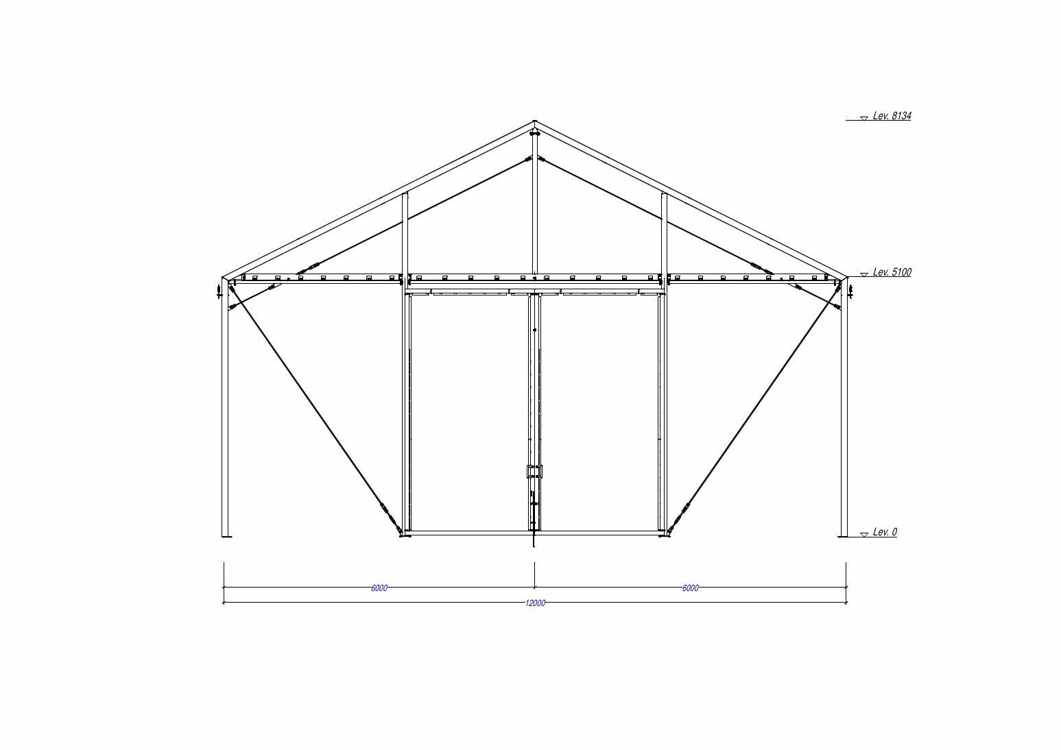 Teräsrunkoinen peltihalli 12 x 25 metriä - 6