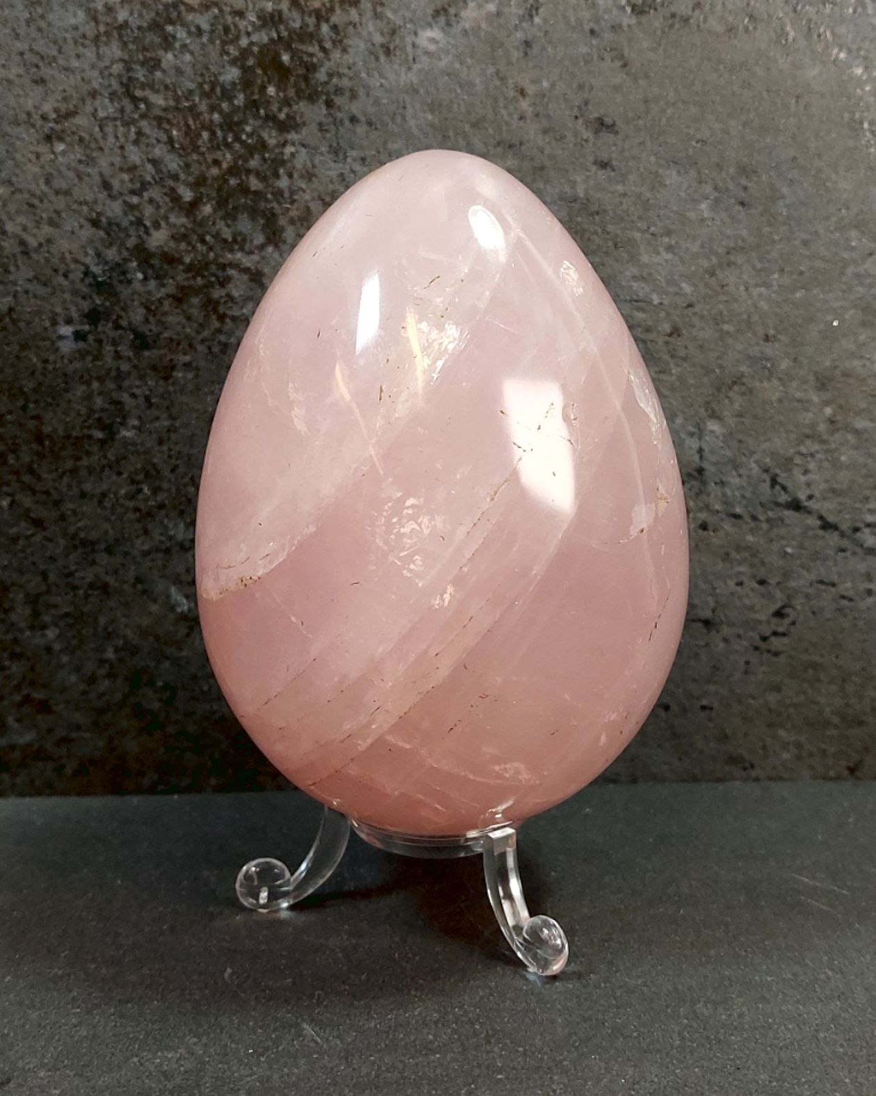 Rosenkvarts Ägg, Stor  10.5cm - 2