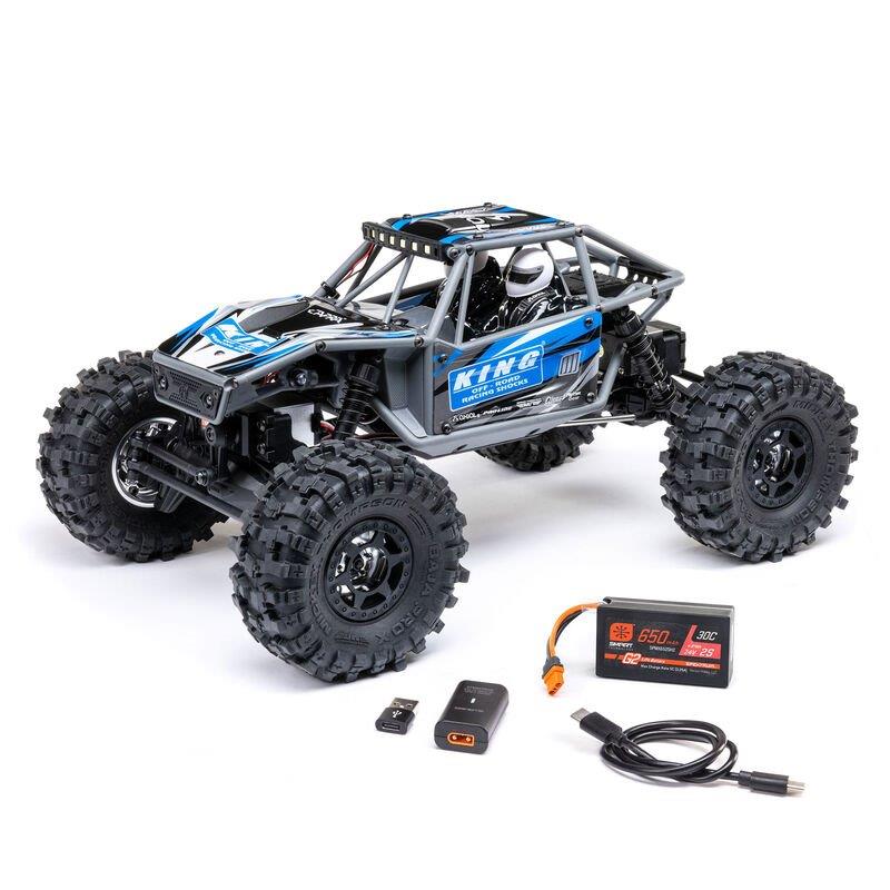 Axial 1/18 UTB18 Capra 4WS 4WD Trail Buggy RTR with Battery & Charger, Blue - 2