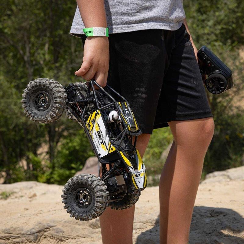 Axial 1/18 UTB18 Capra 4WS 4WD Trail Buggy RTR with Battery & Charger, Yellow - 9