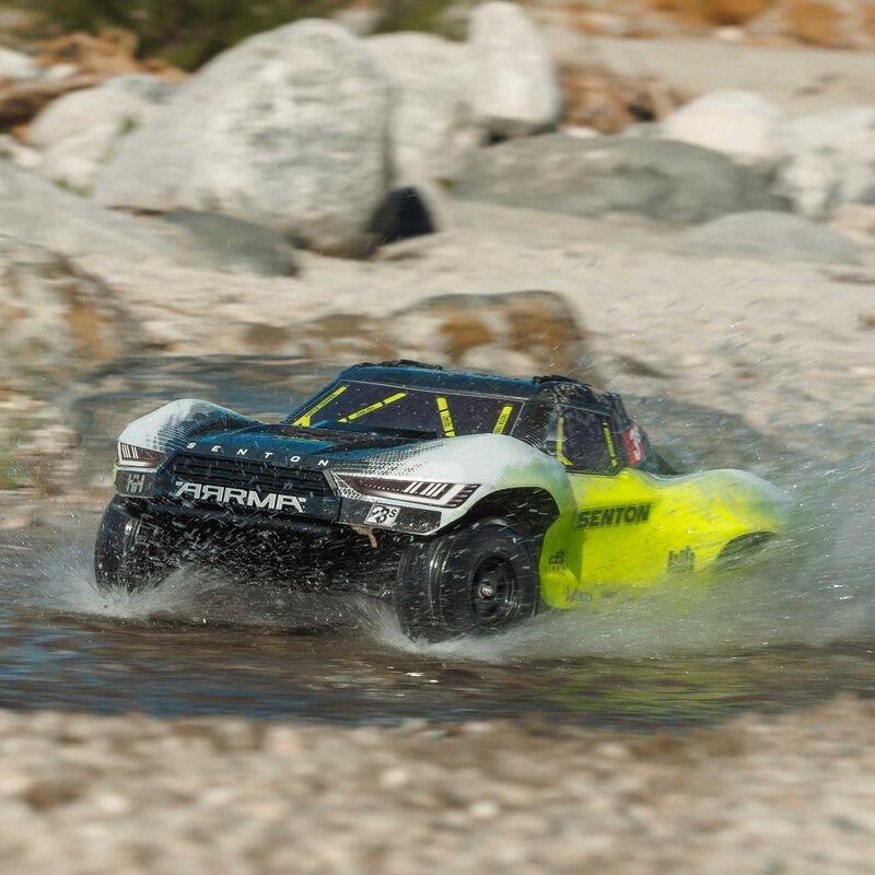 ARRMA 1/10 SENTON 223S BLX Brushless 4X4 Short Course Truck RTR with DSC, Yellow - 4