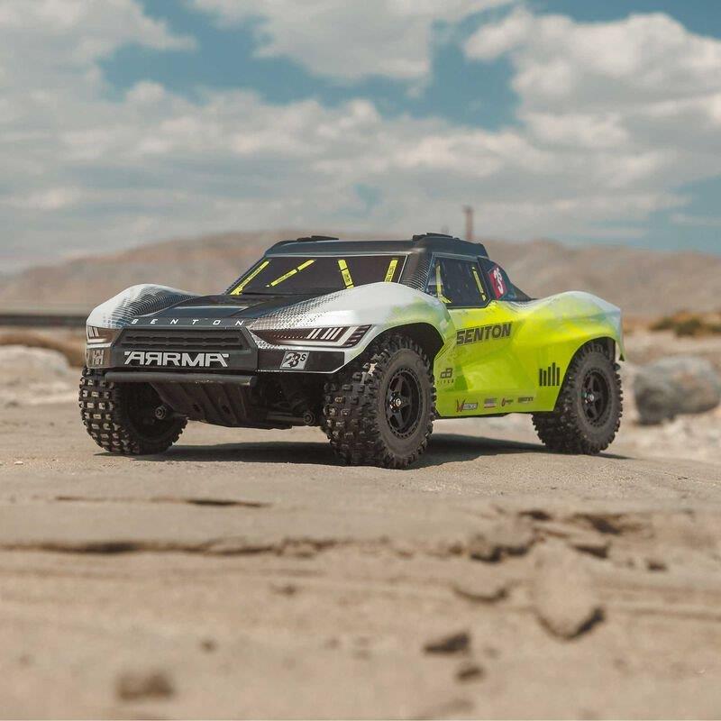 ARRMA 1/10 SENTON 223S BLX Brushless 4X4 Short Course Truck RTR with DSC, Yellow - 9