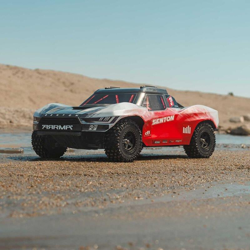 ARRMA 1/10 SENTON 223S BLX Brushless 4X4 Short Course Truck RTR with DSC, Red - 11