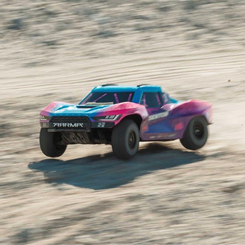 ARRMA 1/10 SENTON 223S BLX Brushless 4X4 Short Course Truck RTR with DSC, Blue - 8