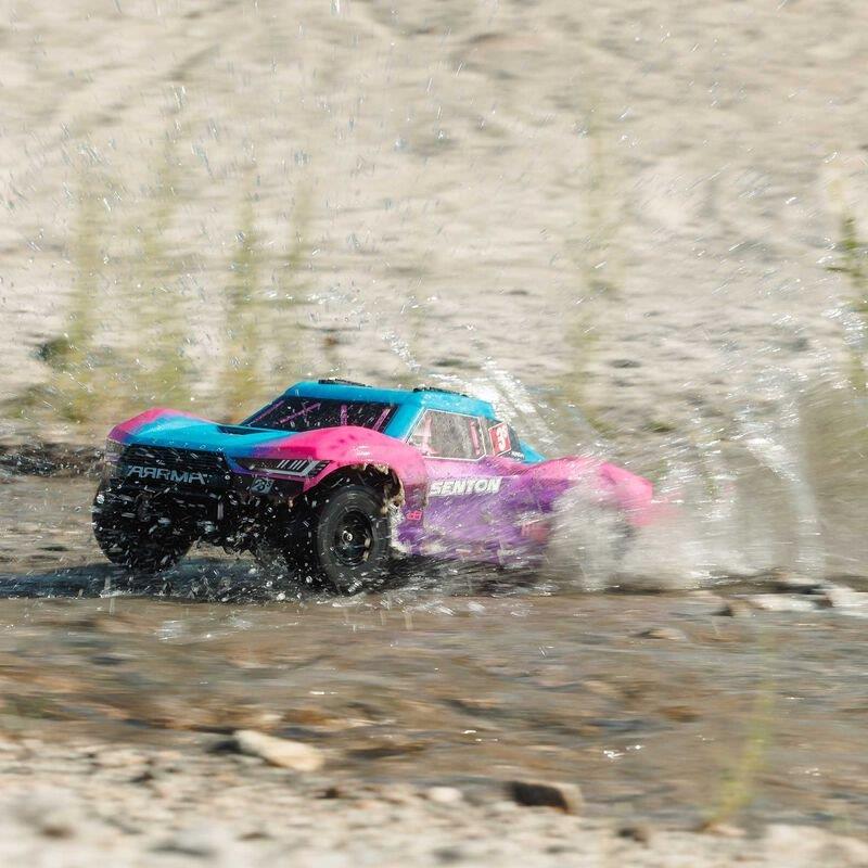 ARRMA 1/10 SENTON 223S BLX Brushless 4X4 Short Course Truck RTR with DSC, Blue - 5