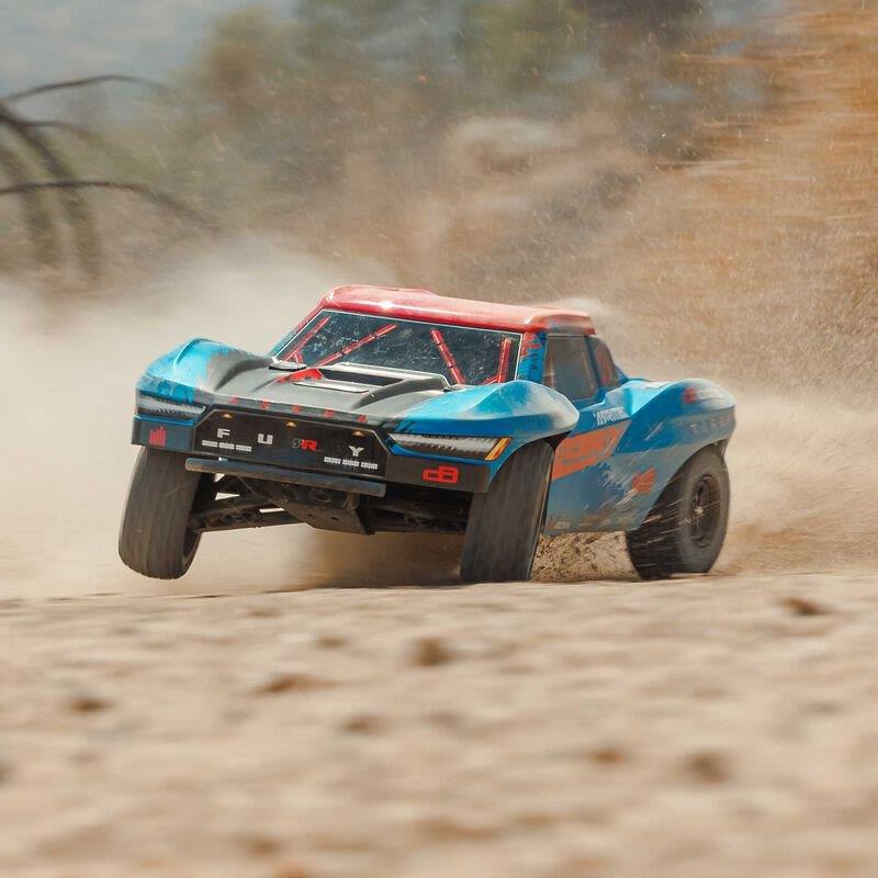 ARRMA 1/10 FURY 223S BLX Brushless 2WD Short Course Truck RTR with DSC, Blue - 4