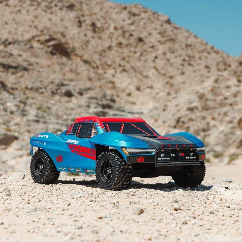 ARRMA 1/10 FURY 223S BLX Brushless 2WD Short Course Truck RTR with DSC, Blue - 7