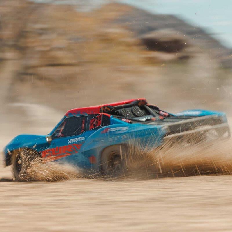 ARRMA 1/10 FURY 223S BLX Brushless 2WD Short Course Truck RTR with DSC, Blue - 5