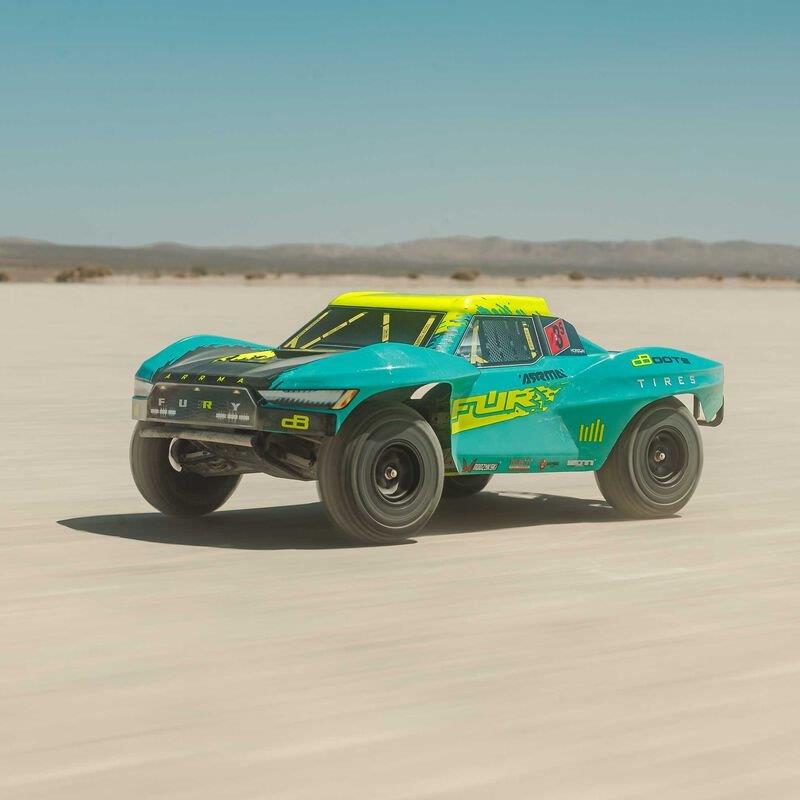 ARRMA 1/10 FURY 223S BLX Brushless 2WD Short Course Truck RTR with DSC, Green - 6