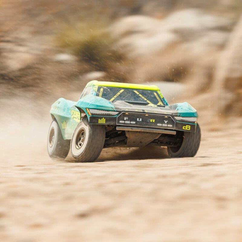 ARRMA 1/10 FURY 223S BLX Brushless 2WD Short Course Truck RTR with DSC, Green - 5