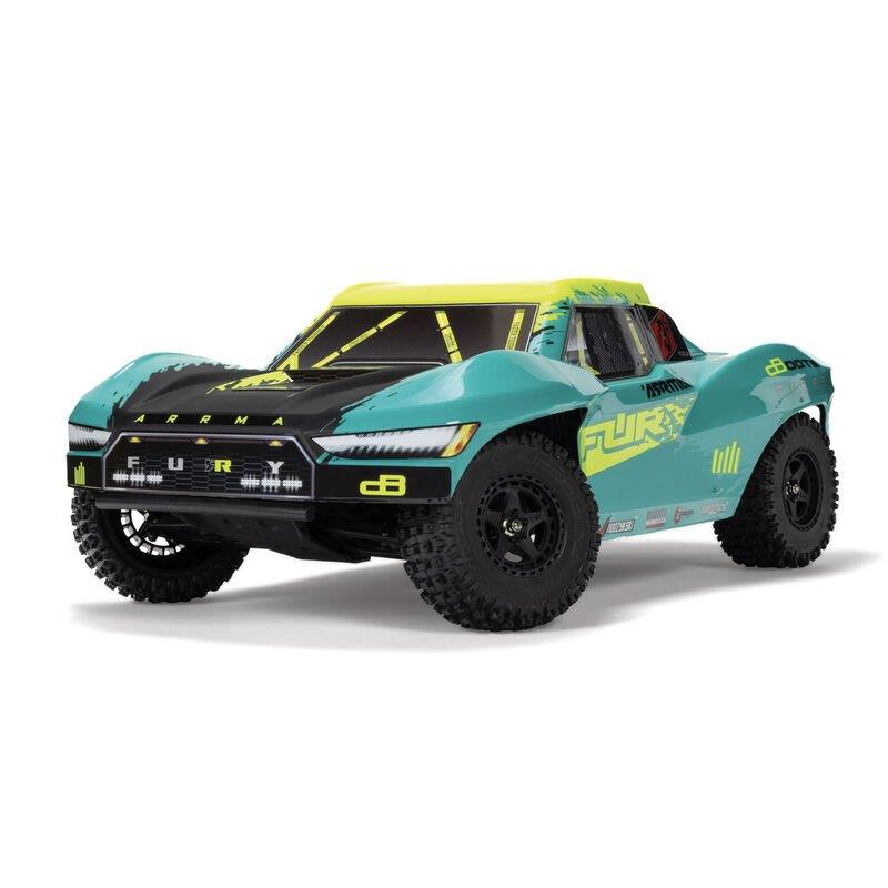 ARRMA 1/10 FURY 223S BLX Brushless 2WD Short Course Truck RTR with DSC, Green - 2