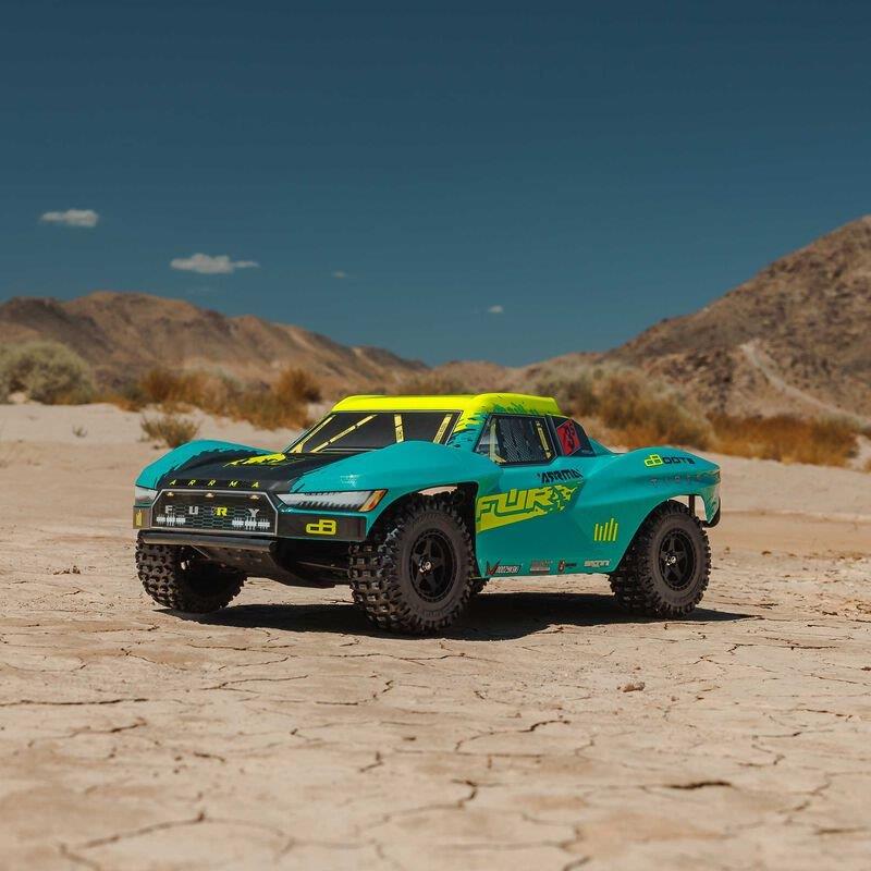ARRMA 1/10 FURY 223S BLX Brushless 2WD Short Course Truck RTR with DSC, Green - 7