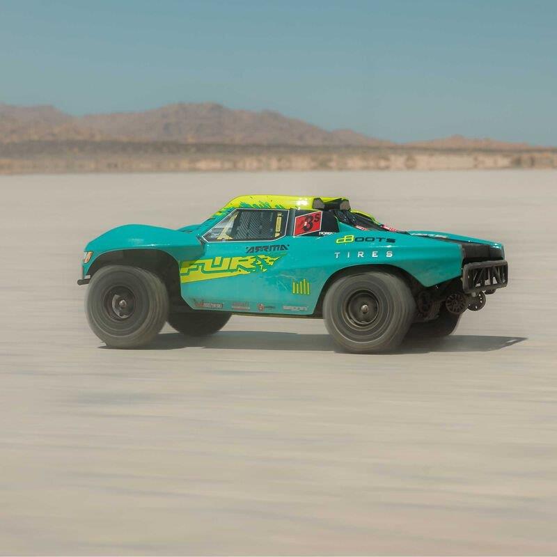 ARRMA 1/10 FURY 223S BLX Brushless 2WD Short Course Truck RTR with DSC, Green - 4