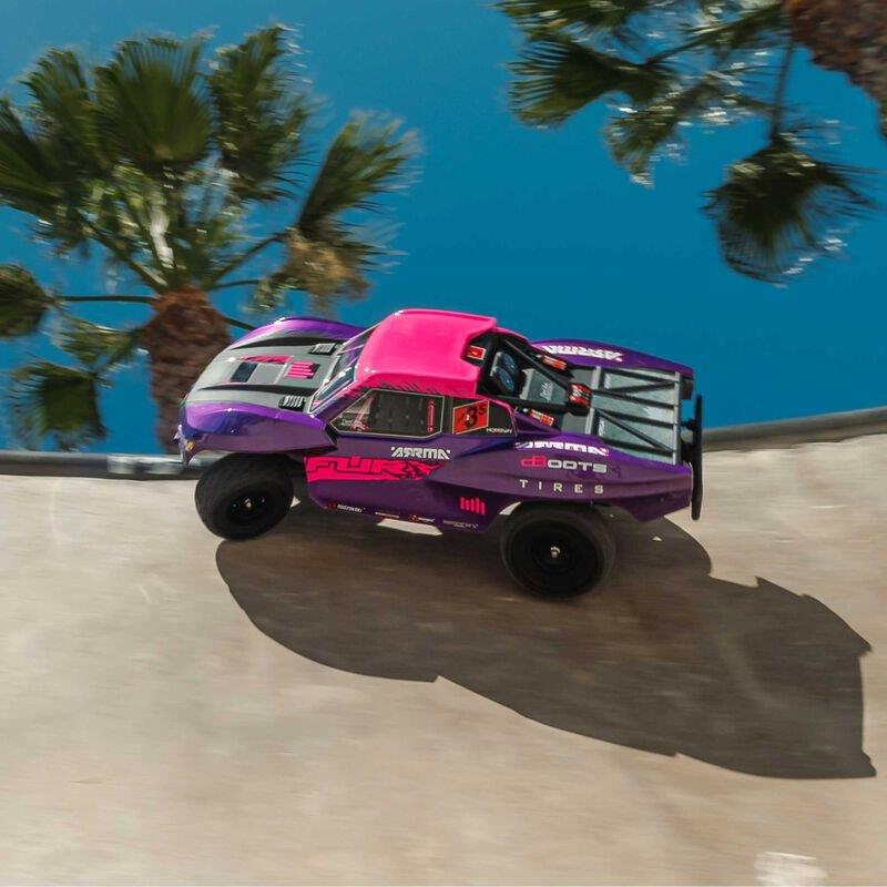 ARRMA 1/10 FURY 223S BLX Brushless 2WD Short Course Truck RTR with DSC, Purple - 4